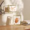 Umbra Prisma 4x6 Picture Frame, Metal Floating Wall or Desk Photo Display for Pictures, Art, Illustrations, and More, Brass view 2