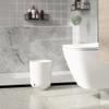 Umbra Step Swing-Top Lid, Small Garbage/Trash Can (1.7 Gallons), Melamine Durable Bathroom Accessories, White view 2