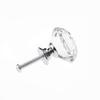 YourGift 12 Pack Drawer Knobs Diamond Shaped Crystal Glass 30mm Cabinet Knobs Pull Handles (Silver) view 4