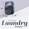 Handy Laundry Collapsible Mesh Foldable Hamper 14" x 14' x 24" Navy Blue view 2