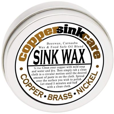 Copper, Brass and Nickel Sink Care Protective Wax