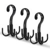 TinkSky Belt Hanger Scarf Tie Rack Holder Hook for Closet Organizer 360 Degree Rotating 3 Pack view 1