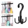 TinkSky Belt Hanger Scarf Tie Rack Holder Hook for Closet Organizer 360 Degree Rotating 3 Pack view 3