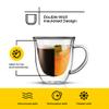 JoyJolt Serene Double Walled Insulated Glasses Coffee Mug (Set of 2) 7.4 Ounces view 4