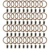 Xin store 40-Pack Copper Metal Curtain Rings with Clips (1.5") view 1