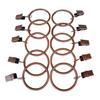 Xin store 40-Pack Copper Metal Curtain Rings with Clips (1.5") view 3