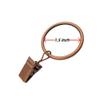 Xin store 40-Pack Copper Metal Curtain Rings with Clips (1.5") view 4