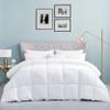 Luxurious King/California King (Cal King) Hard-to-FIND 90 Oz Fill Weight Goose Down Alternative Comforter, 600 Thread Count 100% Egyptian Cotton Cover, 750 Fill Power, Solid White Color view 1