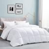 Luxurious King/California King (Cal King) Hard-to-FIND 90 Oz Fill Weight Goose Down Alternative Comforter, 600 Thread Count 100% Egyptian Cotton Cover, 750 Fill Power, Solid White Color view 2