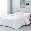 Luxurious King/California King (Cal King) Hard-to-FIND 90 Oz Fill Weight Goose Down Alternative Comforter, 600 Thread Count 100% Egyptian Cotton Cover, 750 Fill Power, Solid White Color view 3