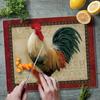 CounterArt Farm Fresh Rooster 3mm Heat Tolerant Tempered Glass Cutting Board 15 x 12 Serving Board Charcuterie Dishwasher Safe view 2
