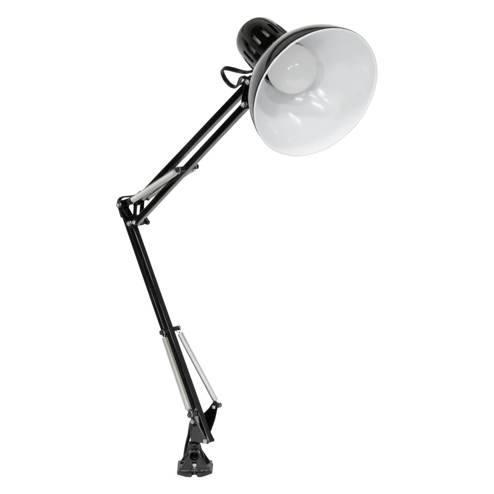 Studio Designs Swing Arm Lamp with 13-watt CFL Bulb, Black