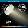 Studio Designs Swing Arm Lamp with 13-watt CFL Bulb, Black view 4