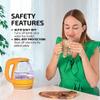 OVENTE Electric Kettle, 1.5L Borosilicate Glass Countertop Water Heater and Boiler for Coffee or Tea, BPA-Free, Auto Shut-Off, Boil-Dry Protection, Removable and Washable Spout Filter, Orange KG83O view 3