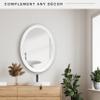 MCS 21x31 Large Wall Mirror, Classic White Oval Mirror, Vertical & Horizontal Wall Hanging Mirror for Bathroom, Bedroom & Livingroom view 2