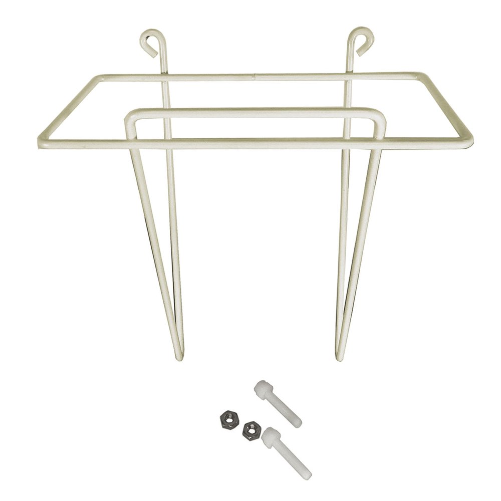 Spill-Stop 1402-0, Large Ice Scoop Holder, Wire-Formed Open Cage, Rust-Resistant Epoxy-Coated Steel, Fits 32-82 oz Scoops, Includes Plastic Bolts & Nuts, 6-1/2" x 3-11/16" x 6-7/8"