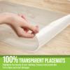 CraftyCrocodile Clear Plastic Placemats Set of 4 - Vinyl Table Protector for Dining, Kitchen, Office, Painting Table, Shelves - Heat Resistant, Crystal Clear, Wipeable Place Mats - 17.5x12 view 3