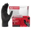 X3 Black Gloves, Disposable, Latex Free, Nitrile, for Cooking, Food Prep, 3 Mil, Powder-Free, Size Large, Case of 1000 view 1