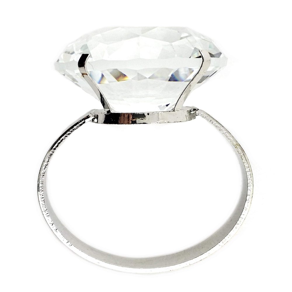 Acrylic Diamond Ring Bridal Napkin Ring Set of Six