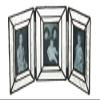 J Devlin Pic 172-3 Triple Picture Frame Vintage Stained Glass Holds 3 Photos 2 x 3 School Wallet Multiple view 1