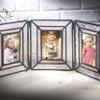 J Devlin Pic 172-3 Triple Picture Frame Vintage Stained Glass Holds 3 Photos 2 x 3 School Wallet Multiple view 2