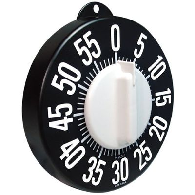Tactile Long Ring Low Vision Timer - Black Dial