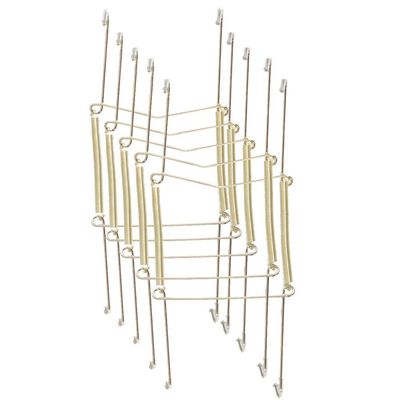 Xinlinke Lot5 6-Inch Small Invisible Plate Wire Hanger Wall Holders with Protective Rubber Cover for 5" to 7" Decorative Tray