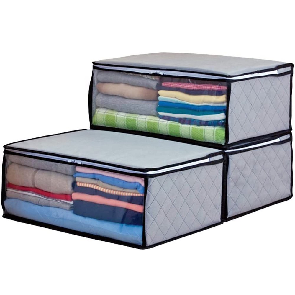 ASTRO Activated Carbon Clothing Organizer Bags, Breathable Material, 3pc, Grey 171-01