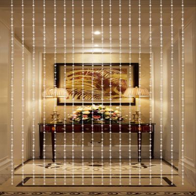 THY COLLECTIBLES Beautiful Home Decor Acrylic Beaded Curtain for Windows Doorways, Room Partition (Silver Balls)
