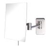 JERDON 8.75-Inch x 6.5-Inch Wall Mount Makeup Mirror - Personal Mirror with 5X Magnification & 14 inch Wall Extension - Nickel Wall Mount Arm - Model JRT695N view 1