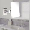 JERDON 8.75-Inch x 6.5-Inch Wall Mount Makeup Mirror - Personal Mirror with 5X Magnification & 14 inch Wall Extension - Nickel Wall Mount Arm - Model JRT695N view 2