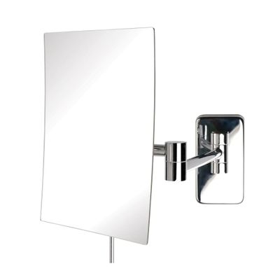 JERDON Wall Mount Makeup Mirror with 5X Magnification - 8.75 x 6.5 Rectangular Mirror Extends 14 Chrome Finish Model JRT695C