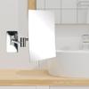 JERDON Wall Mount Makeup Mirror with 5X Magnification - 8.75 x 6.5 Rectangular Mirror Extends 14  Chrome Finish  Model JRT695C view 2