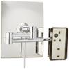 JERDON Wall Mount Makeup Mirror with 5X Magnification - 8.75 x 6.5 Rectangular Mirror Extends 14  Chrome Finish  Model JRT695C view 4