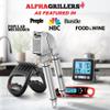 Alpha Grillers Garlic Press Stainless Steel - Easy to Clean, Rust-Proof, Dishwasher Safe - Stainless Steel Garlic Press, Mincer, Crusher with Silicone Peeler & Cleaning Brush view 4
