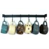 Wall-Mounted Wrought Iron Mug Rack, 24.5" with 6 Cup Hooks, Made in USA view 3