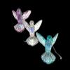 Kurt Adler T2031 3 Assorted Acrylic Iridescent Purple, Blue and Clear Hummingbird Christmas Ornaments view 4
