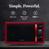 Farberware 1.1 Cu. Ft. Countertop Microwave Oven  1000 Watts Power, Auto Cook Settings, Defrost, Easy Clean and Child Safety Lock - Metallic Red view 2