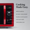 Farberware 1.1 Cu. Ft. Countertop Microwave Oven  1000 Watts Power, Auto Cook Settings, Defrost, Easy Clean and Child Safety Lock - Metallic Red view 3