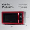 Farberware 1.1 Cu. Ft. Countertop Microwave Oven  1000 Watts Power, Auto Cook Settings, Defrost, Easy Clean and Child Safety Lock - Metallic Red view 4