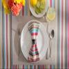 DII Summer Stripe Outdoor Tabletop Collection, Multi-use, Machine Washable, Tablecloth, 60" Round, Sunset view 2