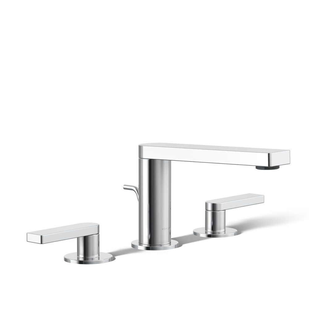 Kohler 73060-4-CP Composed Widespread Bathroom Sink Faucet with Lever Handles, 1.2 gpm, Polished Chrome