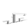Kohler 73060-4-CP Composed Widespread Bathroom Sink Faucet with Lever Handles, 1.2 gpm, Polished Chrome view 1