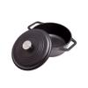 Victoria 4-Quart Cast Iron Dutch Oven with Lid and Dual Loop Handles, Seasoned with Flaxseed Oil, Made in Colombia,Black view 1