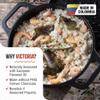 Victoria 4-Quart Cast Iron Dutch Oven with Lid and Dual Loop Handles, Seasoned with Flaxseed Oil, Made in Colombia,Black view 2