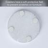 Thirstystone Old Hollywood Round White Marble Coasters, All Natural Marble, Non-Slip Cork Backing, Drink Absorbent & Protects Table, Set of 4 view 2