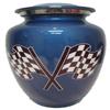 210 Blue Racing Flag Adult Cremation Urn view 1