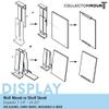 CollectorMount Album Mount 1 Pack Wall Mount Album Frame Brackets or Shelf Stand, Adjustable, Clear to display Vinyl Records view 3