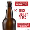 Ilyapa 16 Ounce Amber Swing Top Glass Bottles - 12 Pack Flip Top with Airtight Lid, for Home Brewing - Kombucha, Soda, Coquito, Kefir, Juice view 3