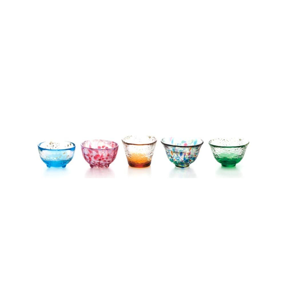 Tsugaru Biidoro Mini Glass Set Glass Five Different by Aderia